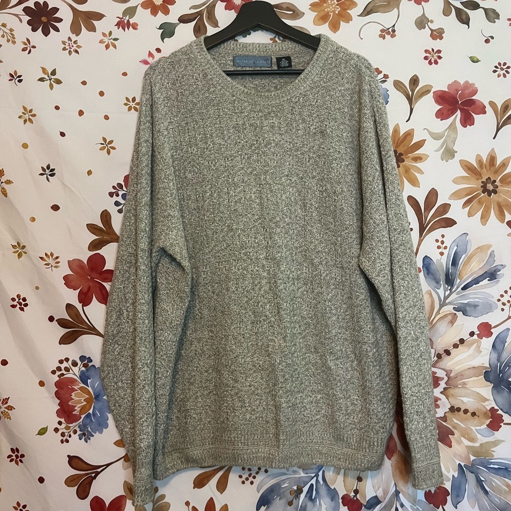 Oscar De La Renta Mens XL Sand Fall Winter Teacher Office Work Casual Sweater
